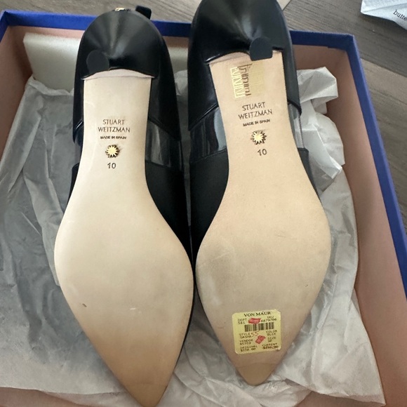 Stuart Weitzman size 10 Dasha black leather zip up bootie - NWT - Picture 7 of 8